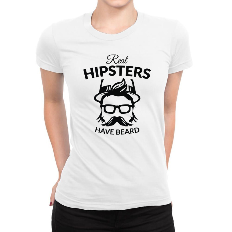 Hipsters Have Beards Ladies Fitted T-shirt | Artistshot