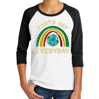 Rainbow Earth Day Youth 3/4 Sleeve | Artistshot