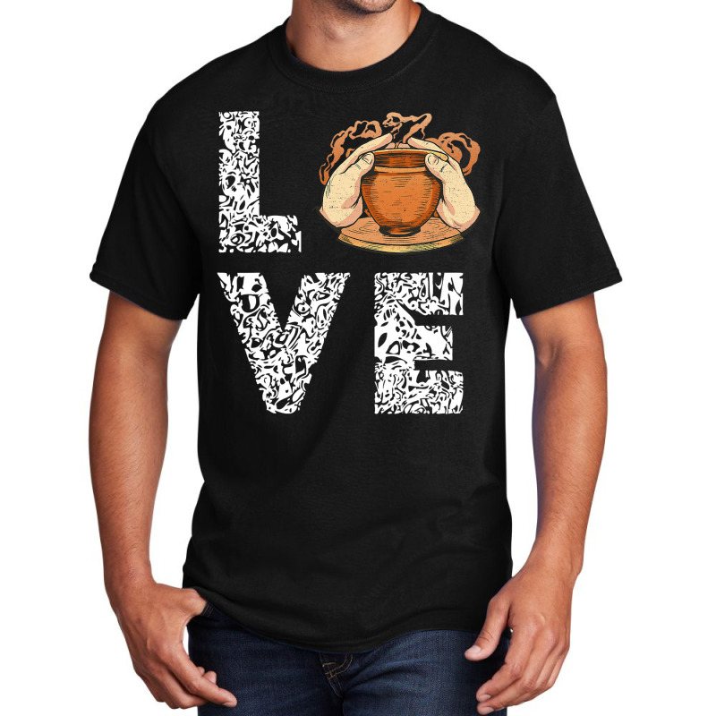 Pottery Leopard Love Ceramics Artist Pot Making Lo Basic T-shirt | Artistshot