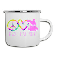 Pottery Ceramics Artist Peace Love Pottery Camper Cup | Artistshot