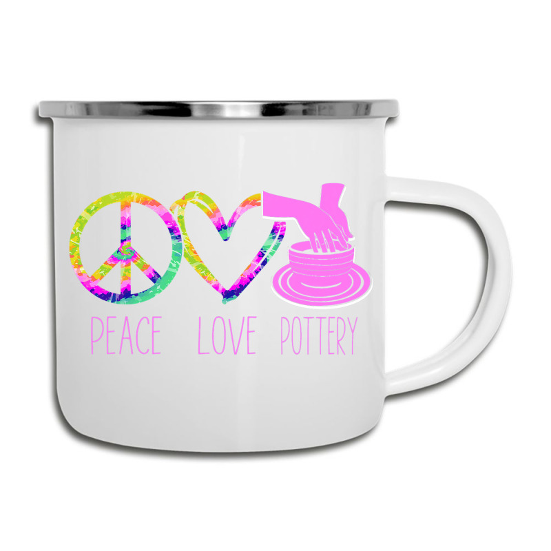 Pottery Ceramics Artist Peace Love Pottery Camper Cup | Artistshot