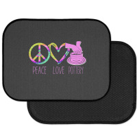 Pottery Ceramics Artist Peace Love Pottery Rear Car Mat | Artistshot