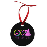 Pottery Ceramics Artist Peace Love Pottery Ornament | Artistshot