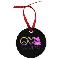 Pottery Ceramics Artist Peace Love Pottery Ornament | Artistshot