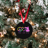 Pottery Ceramics Artist Peace Love Pottery Ornament | Artistshot