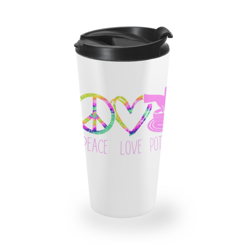 Pottery Ceramics Artist Peace Love Pottery Travel Mug | Artistshot