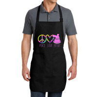 Pottery Ceramics Artist Peace Love Pottery Full-length Apron | Artistshot