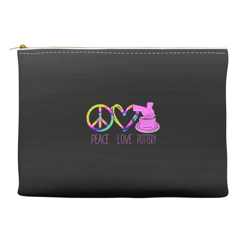 Pottery Ceramics Artist Peace Love Pottery Accessory Pouches | Artistshot