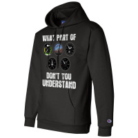 Pilot Airplane Airline What Part Of Dont You Under Champion Hoodie | Artistshot