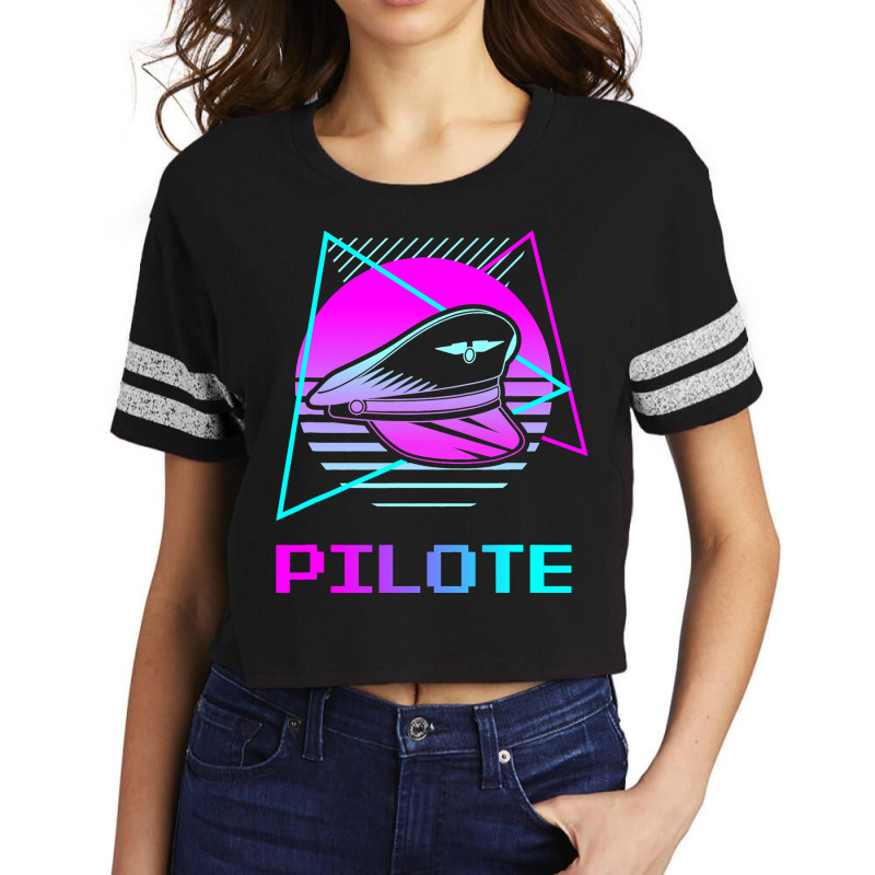 Retro Pilot Aviation Plane Scorecard Crop Tee by CalliopEasley | Artistshot