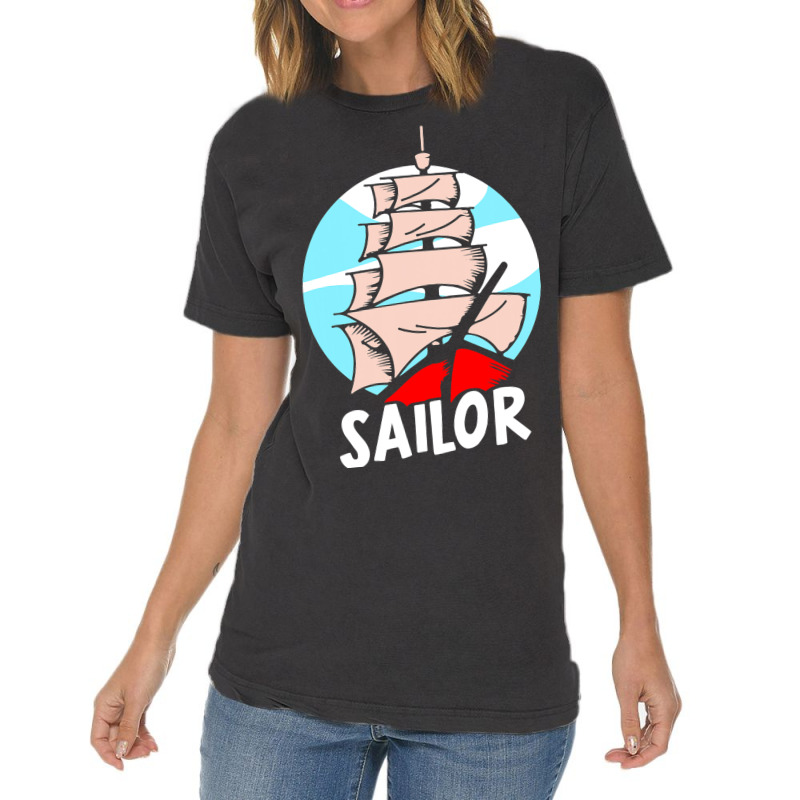 Sailor Sailing Sailboat Sail Captain Vintage T-shirt | Artistshot