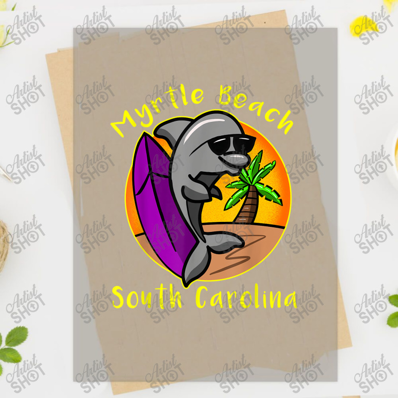 Myrtle Beach South Carolina Dolphin Vacation Design Souvenir Dtf Transfer | Artistshot