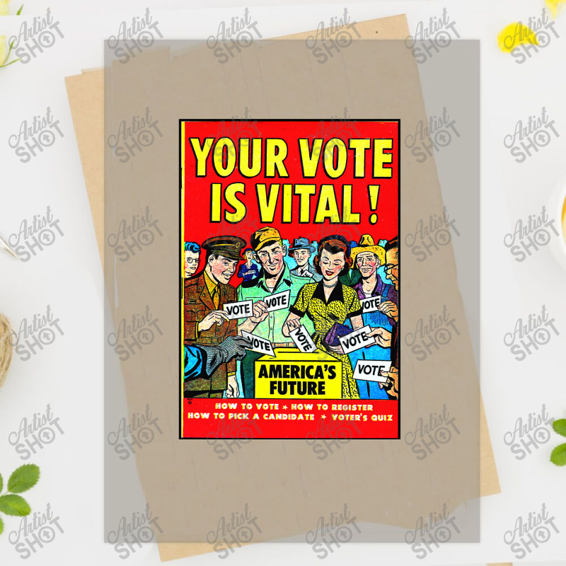 Your Vote Is Vital! Funny Golden Age Voter Pamphlet DTF Transfer by wehrliregynaq | Artistshot