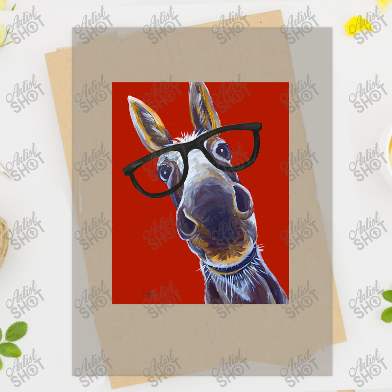 Donkey With Glasses Art, Funny Jack Ass Art Poster Copy Dtf Transfer | Artistshot