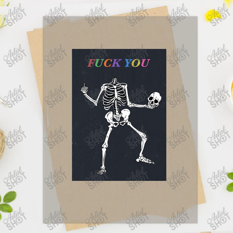 Fu Skeleton Poster Copy Dtf Transfer | Artistshot