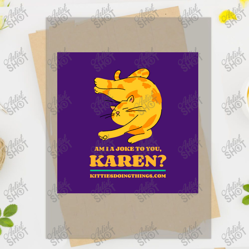 Funny Cat Kareattentive Big Poster Dtf Transfer | Artistshot