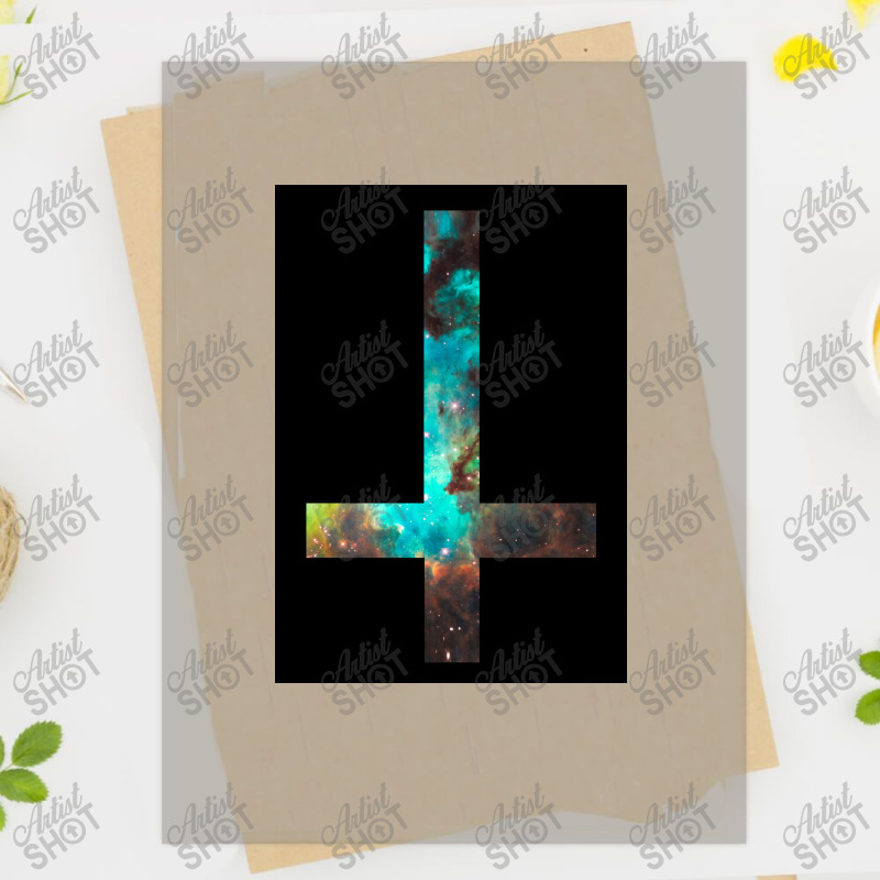 Green Galaxy Inverted Cross Poster Copy Dtf Transfer | Artistshot