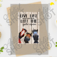 Horse Live Like Someone Left The Gate Open Poster, Funny Horse Poster Dtf Transfer | Artistshot