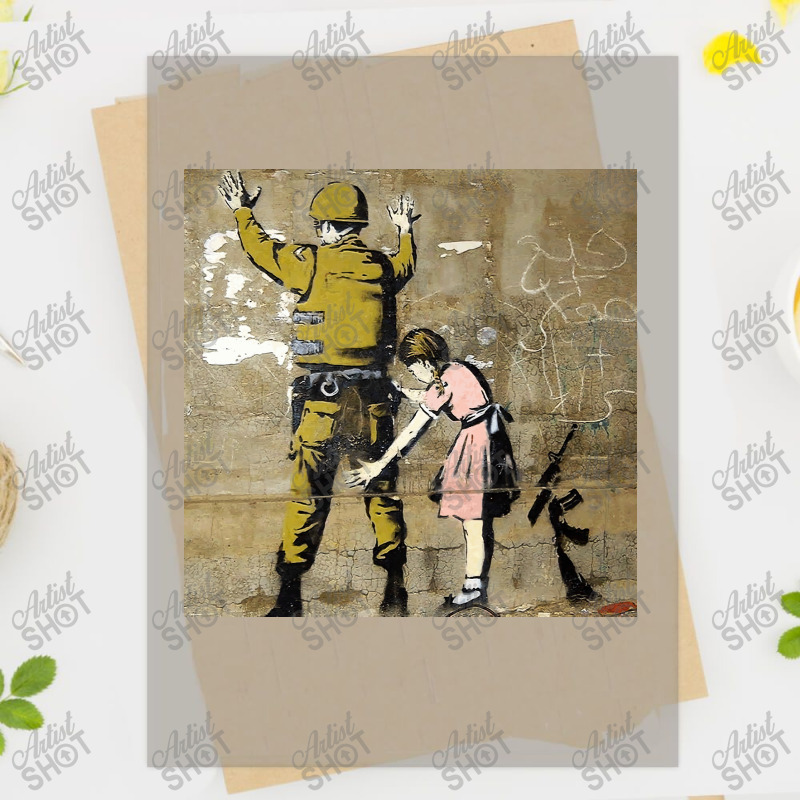 Banksy Girl Searching Soldier Poster Dtf Transfer | Artistshot