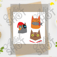 Pack Christmas Funny Cats Poster Dtf Transfer | Artistshot