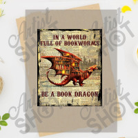 In A World Full Of Bookworms Be A Book Dragon Funny Bookworm Book Drag Dtf Transfer | Artistshot