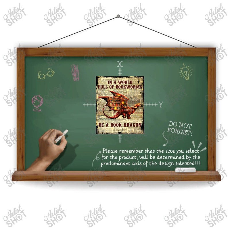 In A World Full Of Bookworms Be A Book Dragon Funny Bookworm Book Drag Dtf Transfer | Artistshot