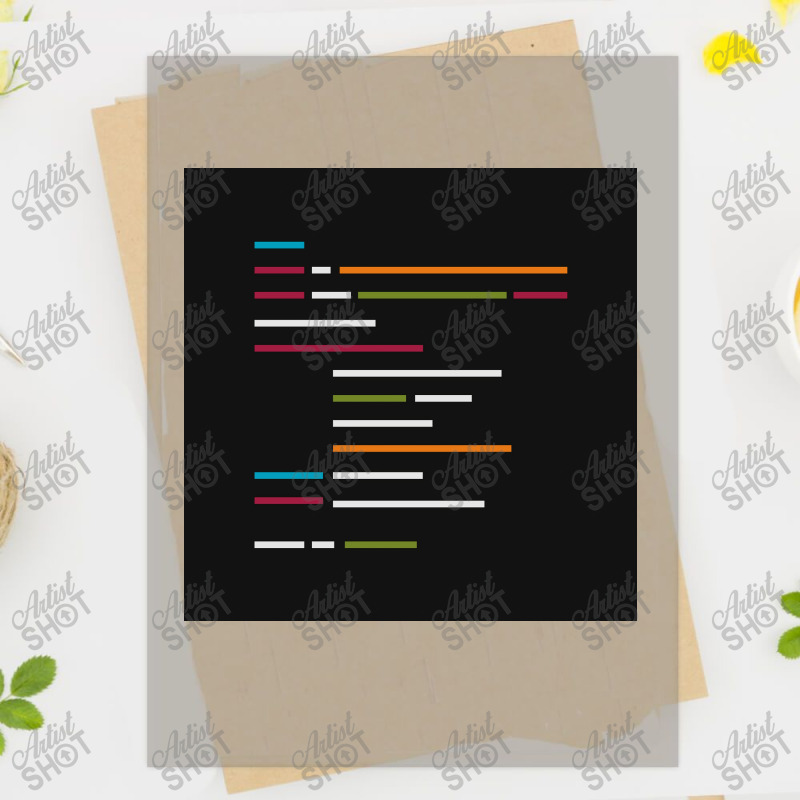 Lines Of Code On Dark Mode For Programming Lovers Poster Copy Dtf Transfer | Artistshot