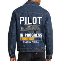 Pilot Art Men Women Airline Future Pilot Aviation  Men Denim Jacket | Artistshot