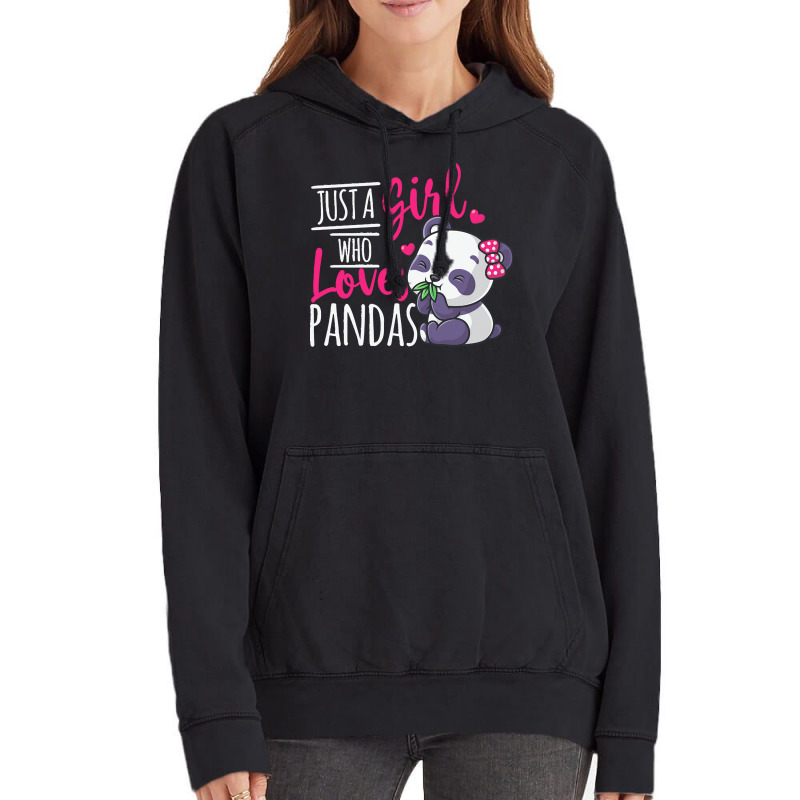 Just A Girl Who Loves Pandas T  Shirt Just A Girl Who Loves Pandas T Vintage Hoodie | Artistshot