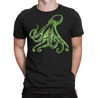 Octopus Artwork T  Shirtoctopus Drawing With Gren Color Gift Idea T  S T-shirt | Artistshot