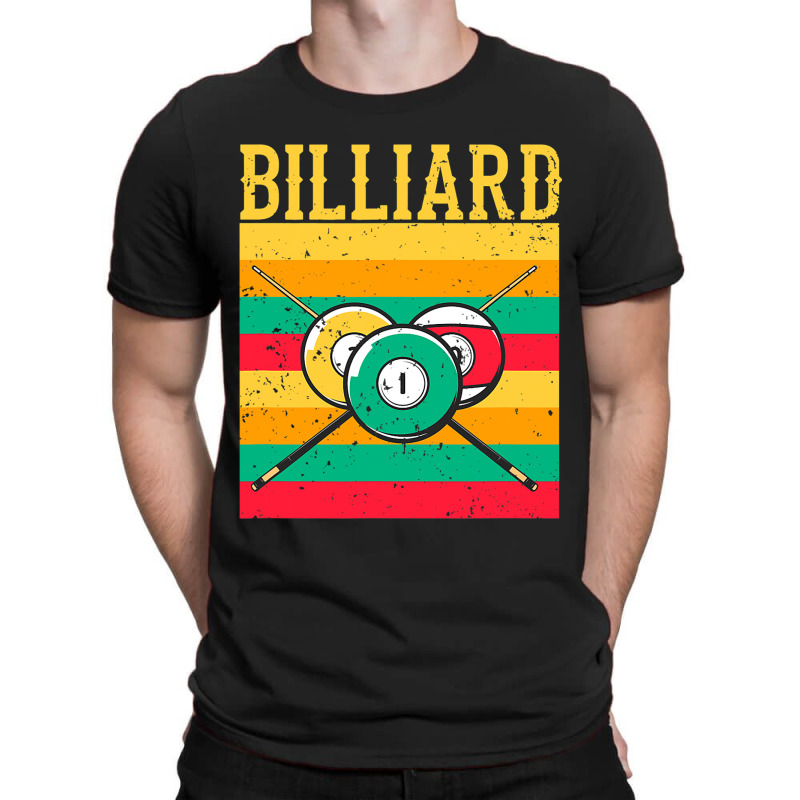 Retro Billiard Table 8ball Vintage Pool Snooker Pl T-shirt | Artistshot