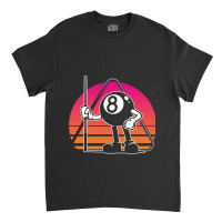 Retro Billiards Snooker Billiard 8 Ball Player Cue Classic T-shirt | Artistshot