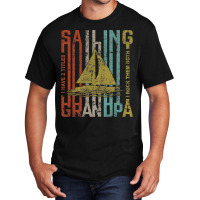 Retro Vintage Sailing Grandpa Funny Sailing Gift Basic T-shirt | Artistshot