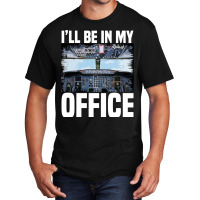 Mens Funny Airplane Pilot Ill Be In My Office Airl Basic T-shirt | Artistshot