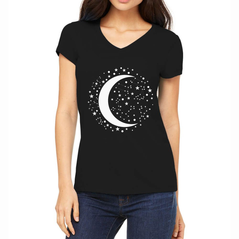 Stargazing Constellation Astronomy Lover Women's V-Neck T-Shirt by AleaAlmondz | Artistshot