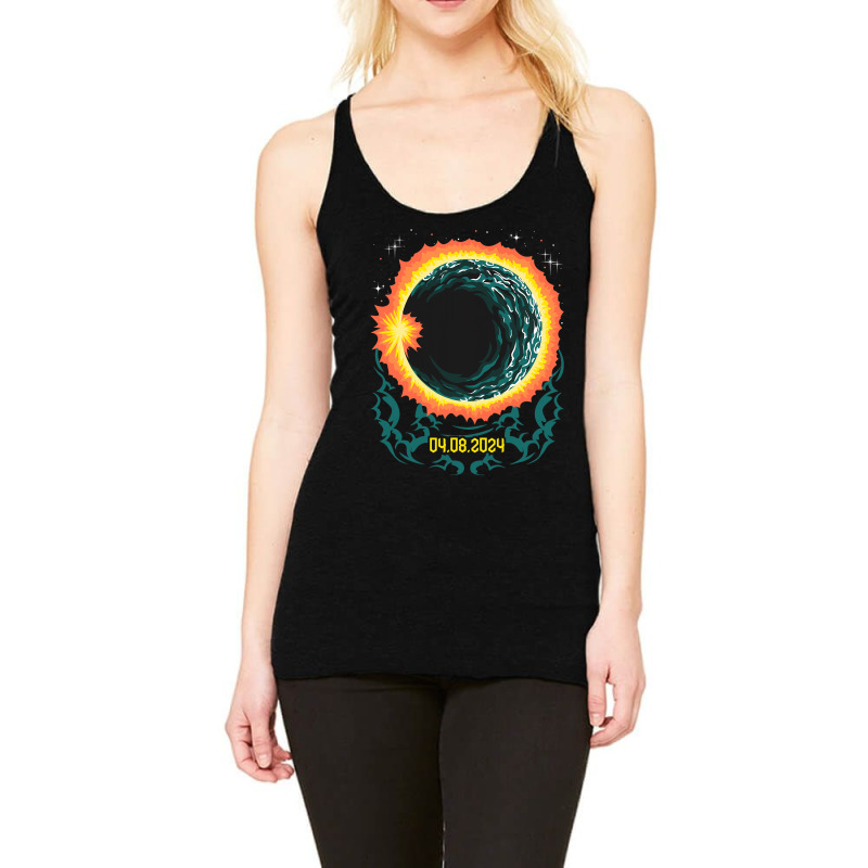 Total Partial Eclipse 2024 April 08 Usa American T Racerback Tank by MarquisGoldsmith | Artistshot