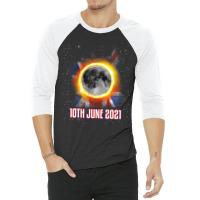 Total Partial Eclipse Shirt June 10 Uk British Lun 3/4 Sleeve Shirt | Artistshot