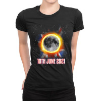 Total Partial Eclipse Shirt June 10 Uk British Lun Ladies Fitted T-shirt | Artistshot