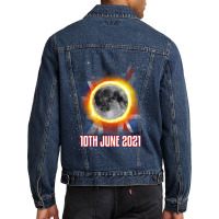 Total Partial Eclipse Shirt June 10 Uk British Lun Men Denim Jacket | Artistshot