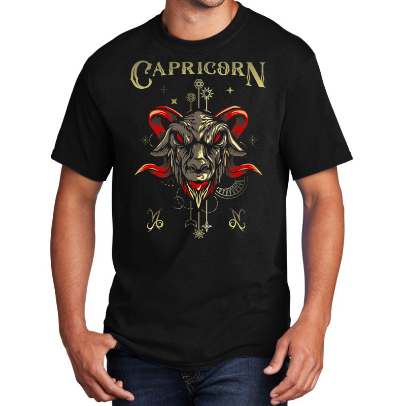 Sea Goat Zodiac Sign Symbol Horoscope Capricorn Basic T-shirt by Delightbar | Artistshot