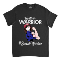 Vintage Frontline Warrior Social Worker Xmas For W Classic T-shirt | Artistshot