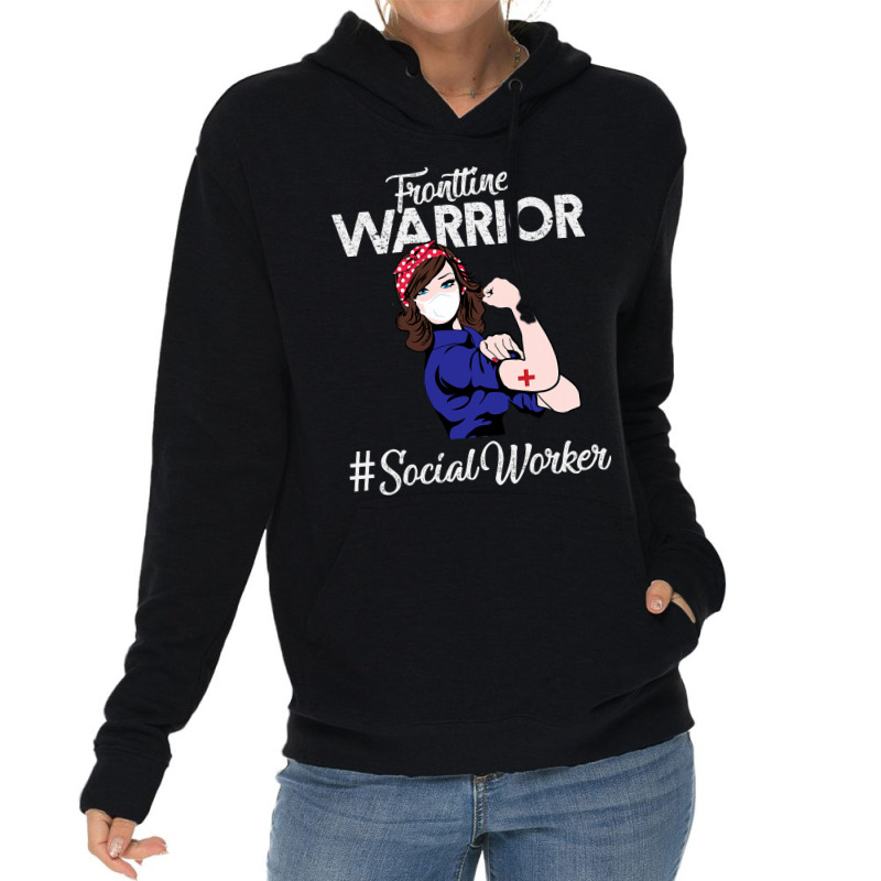 Vintage Frontline Warrior Social Worker Xmas For W Lightweight Hoodie | Artistshot