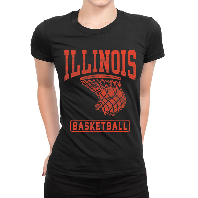 University Of Illinois Fighting Illini Basketball Ladies Fitted T-Shirt by FriedBarcia | Artistshot