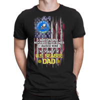 Usa Flag Proud Us Seabee Veteran Dad I Raised Mine T-shirt | Artistshot