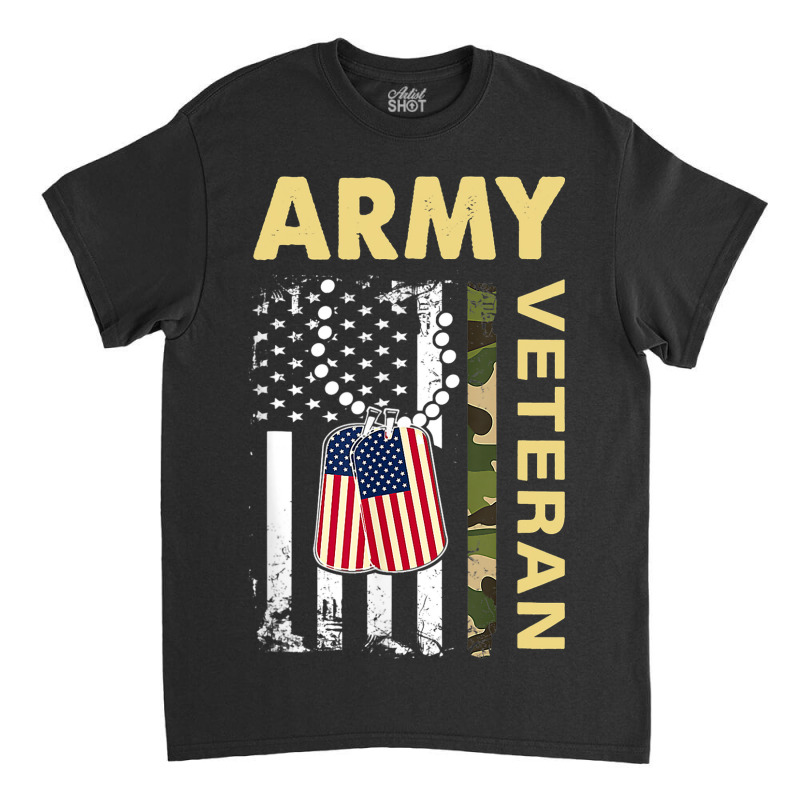 Vintage Army Shirt Veteran Day American Flag Women Classic T-shirt | Artistshot