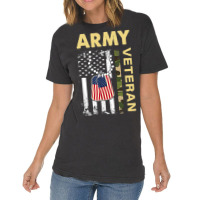 Vintage Army Shirt Veteran Day American Flag Women Vintage T-shirt | Artistshot