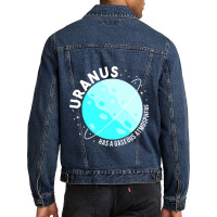 Uranus Has A Gaseous Atmosphere Gifts Astronomy Te Men Denim Jacket | Artistshot