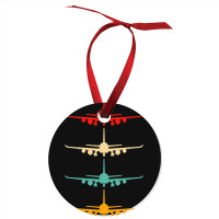 Vintage Aviation Airplane Flying Airline Funny Vin Ornament | Artistshot