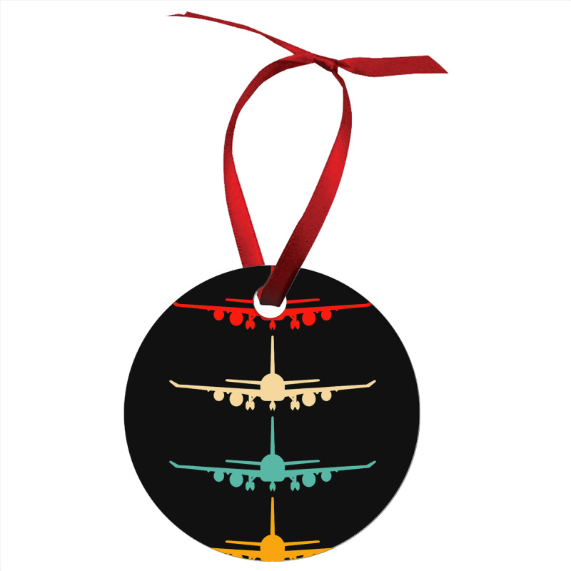 Vintage Aviation Airplane Flying Airline Funny Vin Ornament | Artistshot