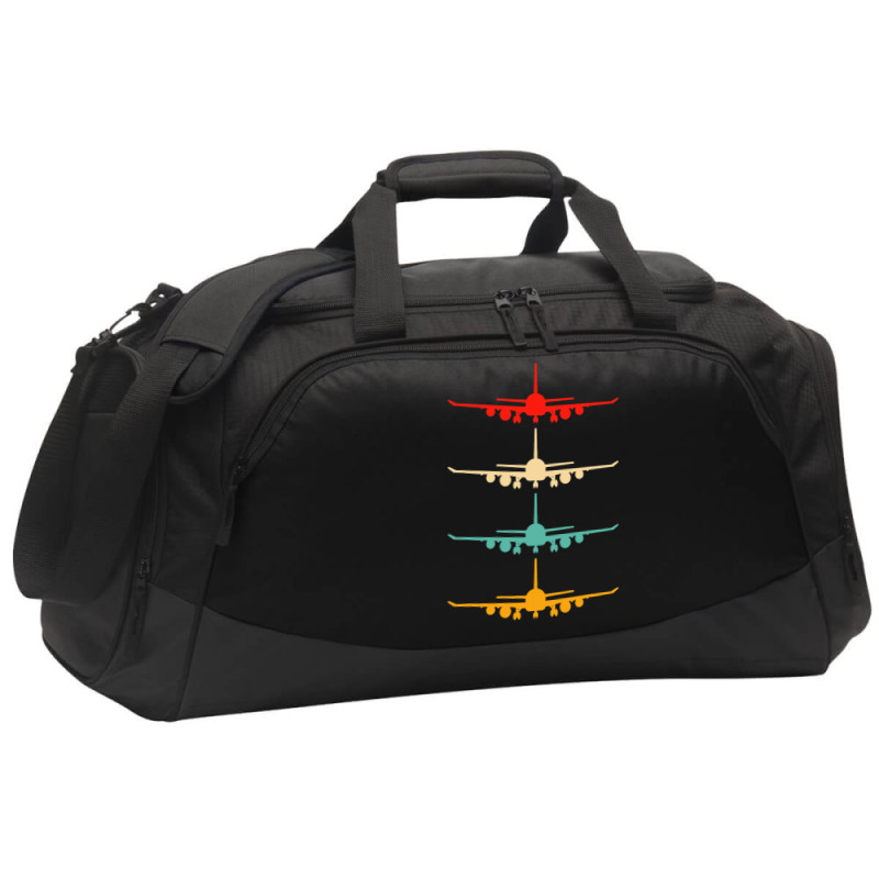 Vintage Aviation Airplane Flying Airline Funny Vin Active Duffel | Artistshot